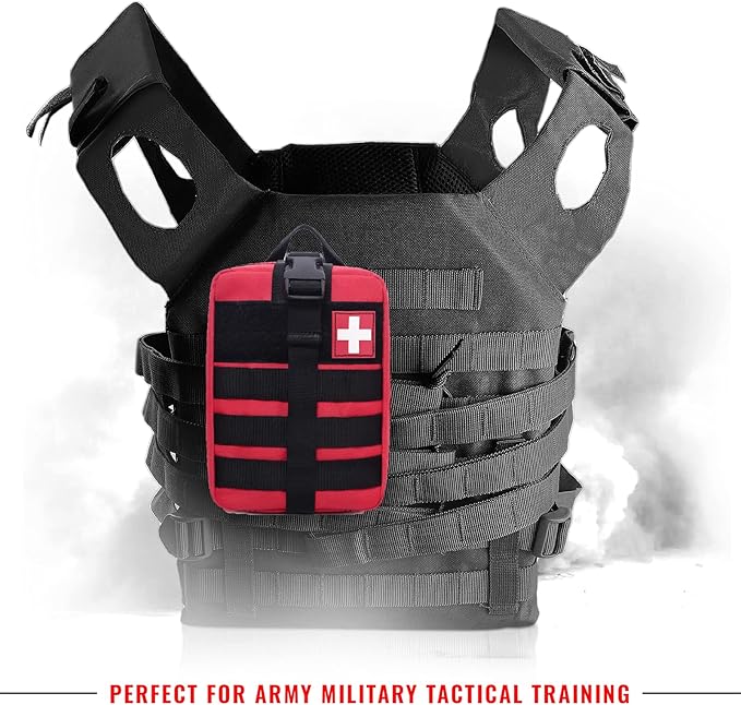 2PCS Tactical EDC Molle Medical Pouch Utility EMT First Aid Kit Survival Bag Waist Pack Hunting Bags（Only Bag）