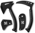 Grumpy Bear Tactical Axe Sickle Set Survival Axe Sharp Tomahawk with Sheath Portable Tomahawk Durable Survival Hatchet for Emergency Hiking and Camping for Men Women