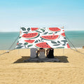 ALAZA Watermelon and Leaves Pattern Beach Tent Sun Shelter Portable Canopy Sunshade for Outdoor Camping Picnics Backyard Fun 10x9 ft