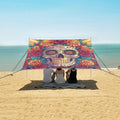 ALAZA Sugar Skull The Day of Dead Beach Tent Sun Shelter Portable Canopy Sunshade for Outdoor Camping Picnics Backyard Fun 10x9 ft