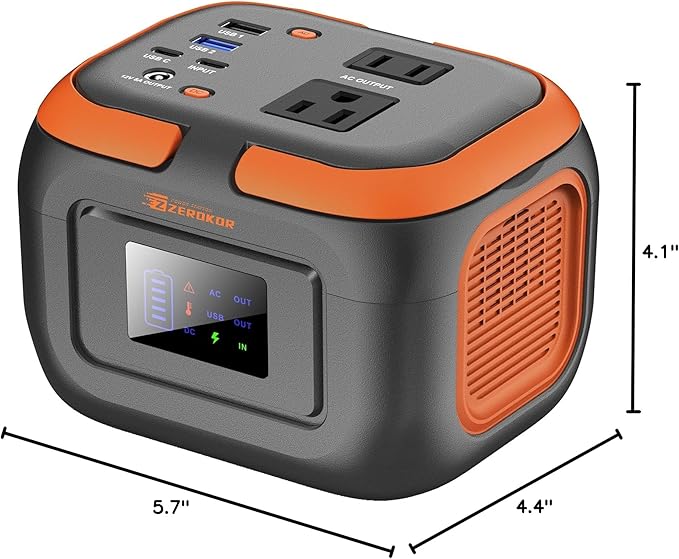 Portable Power Station 120W Power Bank with AC Outlet Portable Generator 97.6Wh External Battery Power Pack with USB C Input for Camping Home Van Life Adventure Backup