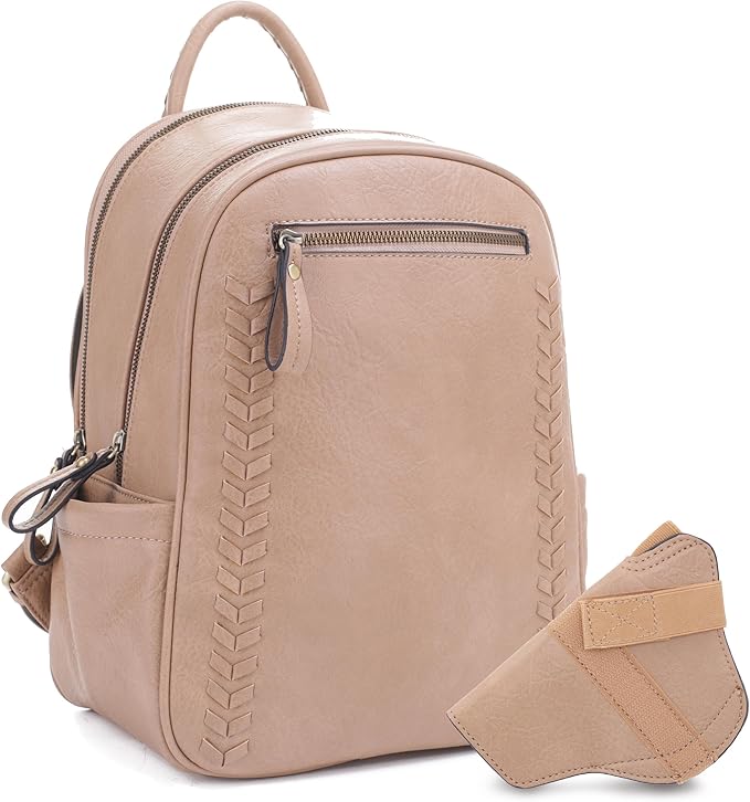 JESSIE &amp JAMES Women's Large Multi Compartments Fashion Concealed Carry Backpack|TP