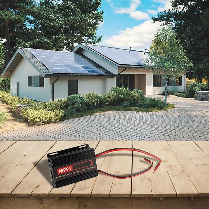 MPPT Solar Boost Controller Charger 800W With USB And LCD Display For 24V/36V/48V/60V/72V Multi-Battery Charging Aluminum Alloy