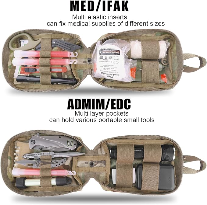 PETAC GEAR Tactical Rip Away Medical IFAK Pouch Tear Off First Aid EDC Pouches Molle &amp Belt Outdoor Emergency Survival Bag