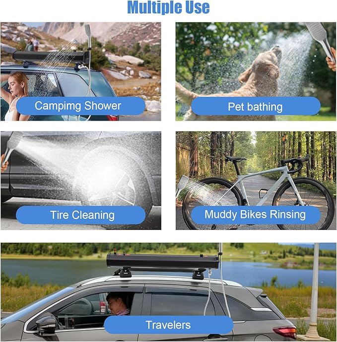 5.28 Gallon Upgraded Pressurized Water Tank for Camping Shower Off Road Shower for Overlanding Portable Water Storage Mount on BumperRoof Rack Mount for VehiclesTrucksSUV