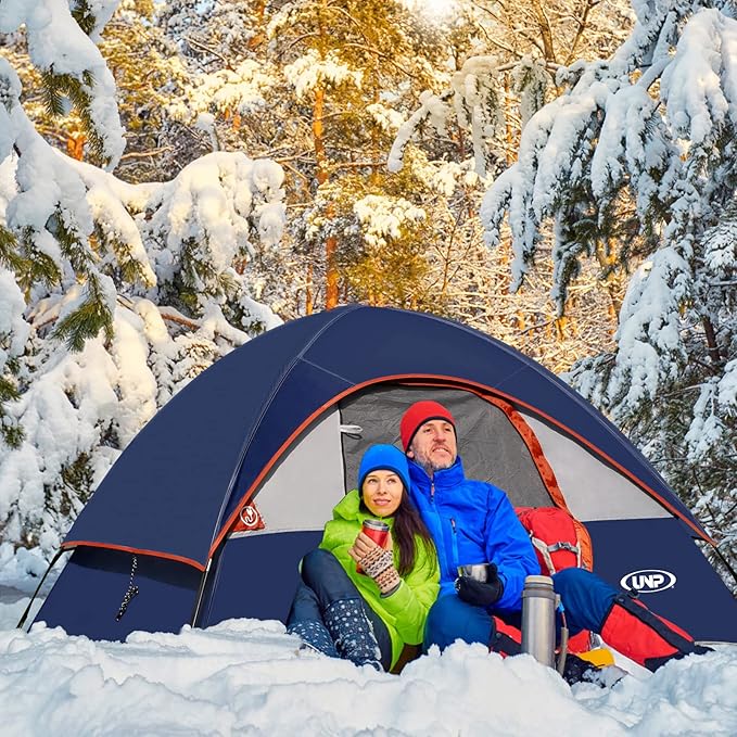 Camping Tent 2-4 Person Waterproof Windproof Tent with Rainfly Easy Set up-Portable Dome Tents for Camping…