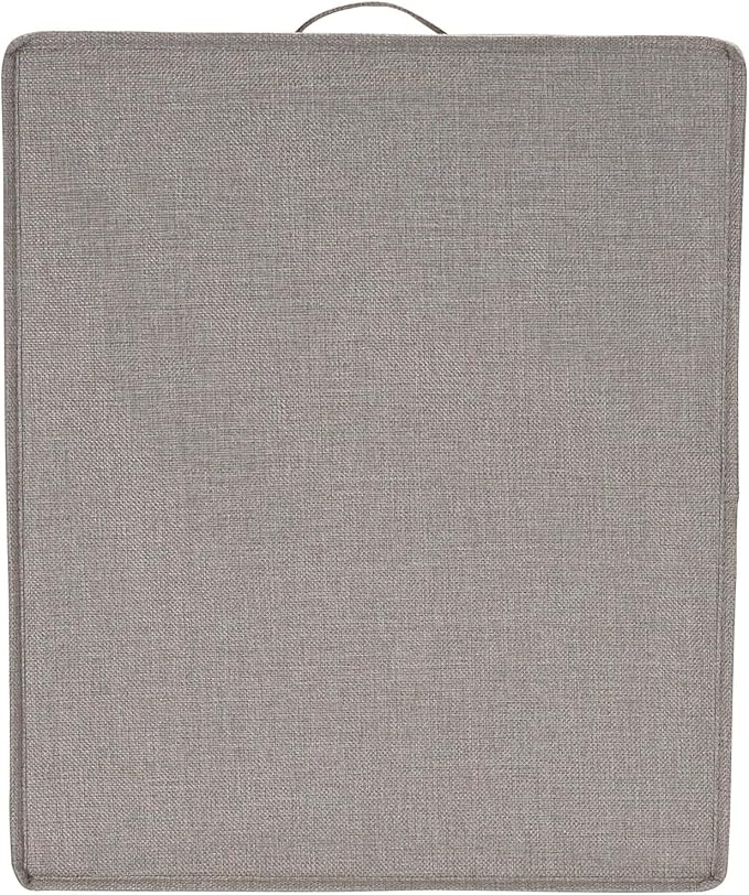 Household Essentials Jumbo Fabric Storage Bins 2 Pack Sturdy Sides and Reinforced Bottom Luxe Fabric Poly Linen Gray