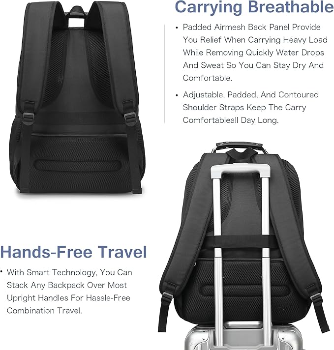 Extra Large Laptop Backpack for Men37L Gaming Laptop Backpack18.4Inch Travel Backpack with USB Charging Port Business Flight Approved -Big Capacity Computer Bag College Bookbag Black Black