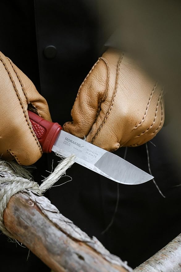 Morakniv Kansbol Sandvik Stainless Steel Fixed-Blade Survival Knife With Sheath Dala Red™ 4.3 Inch