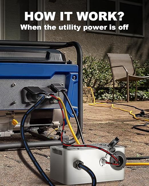 Smart Transfer Switch 120V AC Compatible with Westinghouse Portable Generator Transfer Switch for Outdoor Backup Power Works with Sump Pumps Refrigerators and More – Alternative to Home Standby