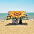 ALAZA Watercolor Sunflower Sketchy Beach Tent Sun Shelter Portable Canopy Sunshade for Outdoor Camping Picnics Backyard Fun 10x9 ft