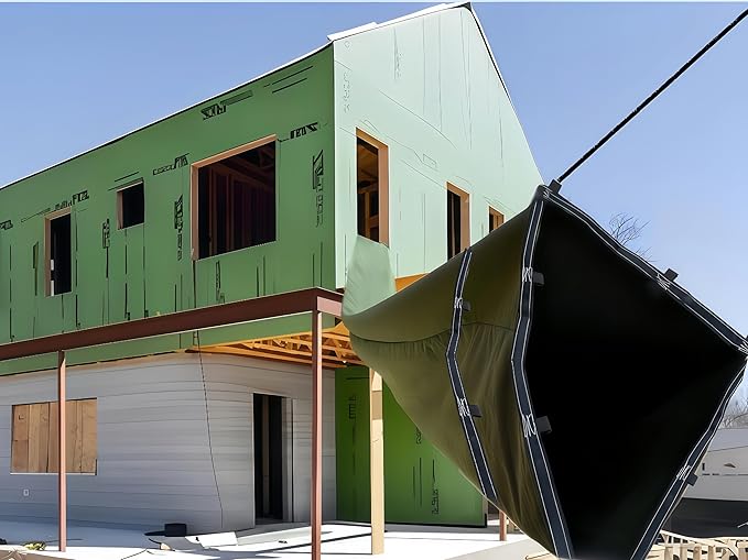 Heavy-Duty 10Ft Construction Chute Section with 12 Load-Bearing Cable TiesExtra Thick Double-Layer Material Trash ChuteMulti Connect Debris Chute for Removal of Construction Waste
