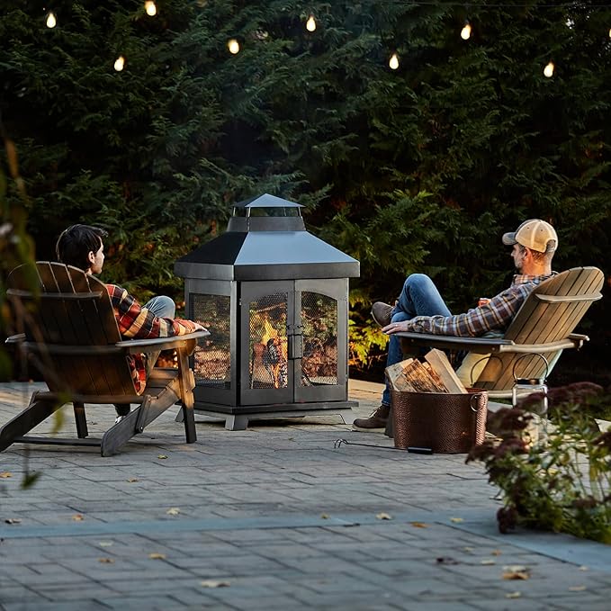 Endless Summer 45 Wood Burning Steel Outdoor Fireplace