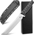 Sitivien ST25 Fixed Blade Knife AUS-10 Steel Blade G10 Handle Full Tang EDC Tool Straight Knife for Working Camping Hunting(Silver)