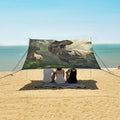 ALAZA Dinosaurs in The Forest 3D Render Illustration Beach Tent Sun Shelter Portable Canopy Sunshade for Outdoor Camping Picnics Backyard Fun 10x9 ft