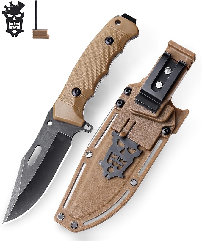 5-inch Fixed Blade Knife with SheathD2 stainless steel blade G10 handleOutdoor Camping knives