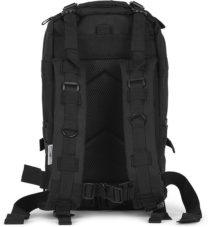 30L Black Tactical Backpack - MOLLE Military Bug Out Bag Small Survival Rucksack &amp EDC Daypack for Hunting Hiking Camping Travel - Outdoor Gear for Men &amp Women