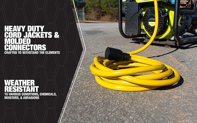 Southwire 10/4 50' STW 30A Generator Cord L14-30P/R