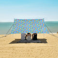 ALAZA Easter Eggs Beach Tent Sun Shelter UPF50+ Protection Beach Shade Canopy w/ 4 Sandbags for Outdoor Camping Fishing Backyard Fun Picnic 10x9 ft