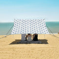 ALAZA Blue Jellyfish Print Beach Tent Sun Shelter UPF50+ Protection Beach Shade Canopy w/ 4 Sandbags for Outdoor Camping Fishing Backyard Fun Picnic 10x9 ft