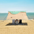 ALAZA Mint Green Ice Cream Beach Tent Sun Shelter Portable Canopy Sunshade for Outdoor Camping Picnics Backyard Fun 10x9 ft