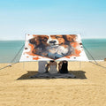 ALAZA Dog with Stars Beach Tent Sun Shelter Portable Canopy Sunshade for Outdoor Camping Picnics Backyard Fun 10x9 ft