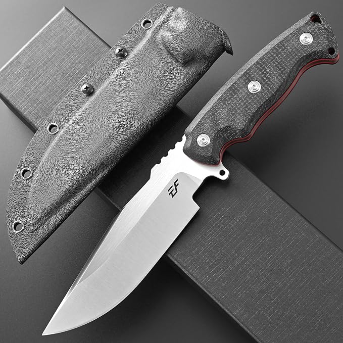Eafengrow EF164 Fixed Blade Knife DC53 Steel Blade Micarta Handle Full Tang EDC Tool Fix Knifes for Outdoor Camping Hunting Survival