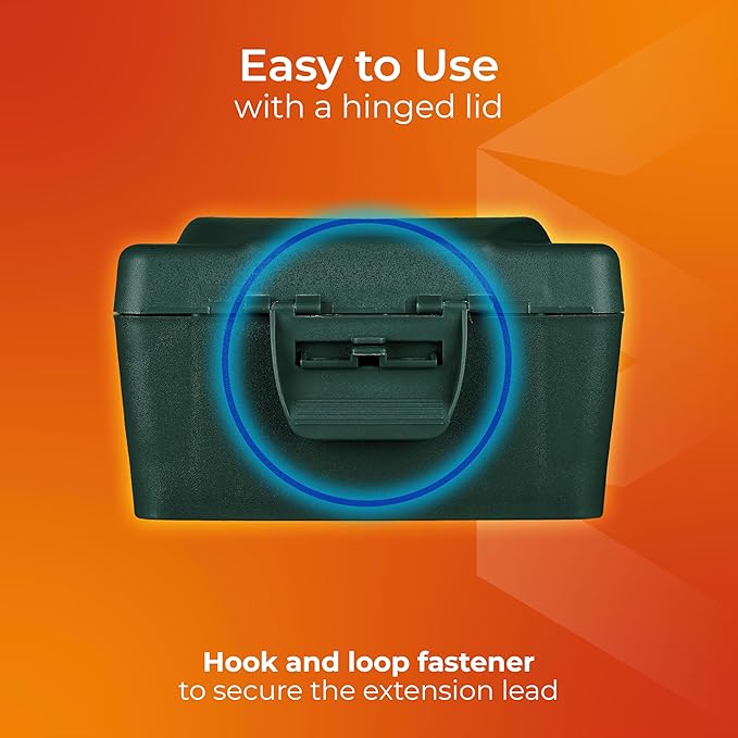 masterplug IP54 Weatherproof Enclosure Box for Outdoor Electrical Power Connections - Green