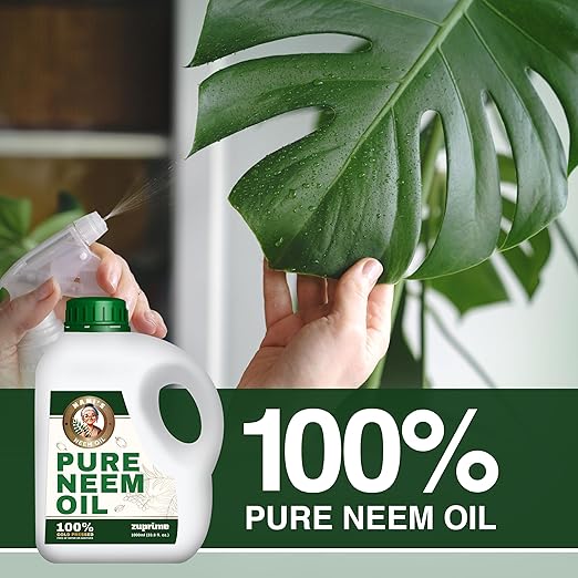 Nani's Pure Neem Oil for Plants Concentrate - Dilute for Use as Organic Neem Oil Spray for Plants Outdoor &amp Indoor Use - 100% Cold Pressed - Horticultural Enhanced Plant Health &amp Shine Need (