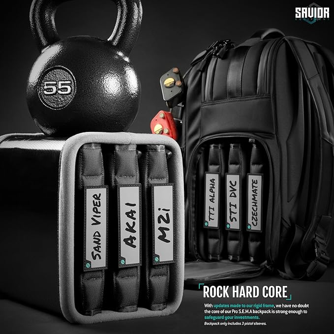 Savior Equipment Pro SEMA Tactical Backpack Competition Shooter 3 Pistol Sleeve