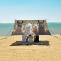 ALAZA FUUNY Llamas Alpacas Beach Tent Sun Shelter UPF50+ Protection Beach Shade Canopy w/ 4 Sandbags for Outdoor Camping Fishing Backyard Fun Picnic 10x9 ft