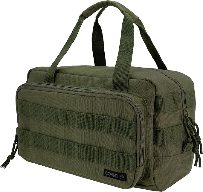 Coreflex 12-Inch Heavy Duty Tool BagTacticalGearRange EDC Tool Bag for cars Multi-Purpose Work Bag for Mechanics Electrician Carpenters Builders Plumbers (Olive Green)