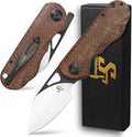Sitivien ST156 Pocket Folding Knife Sandvik 14C28N Steel Blade with Micarta HandleChinese Zodiac Series EDC Tool Knifes for Camping Hiking Survival Fishing(Brown)