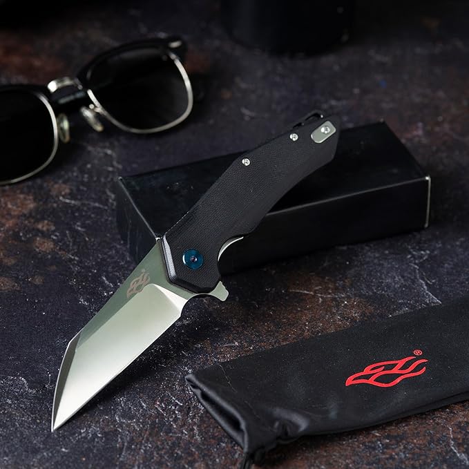 Firebird GANZO FH31 Folding Pocket Knife D2 Steel Wharncliffe Blade Ergonomic G10 Handle with Clip Hunting Fishing Flipper Camping Outdoor EDC Knife