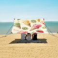 ALAZA Ice Cream Fruit Pattern Beach Tent Sun Shelter Portable Canopy Sunshade for Outdoor Camping Picnics Backyard Fun 10x9 ft