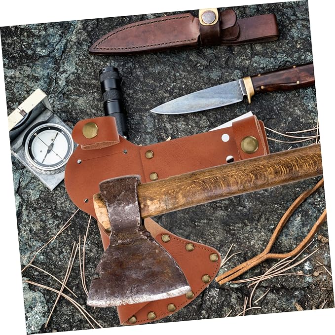UKCOCO 3pcs Portable Axe Sheath Protective Cover for Hatchet Outdoor Tool Storage Genuine for Camping and Hiking Enthusiasts
