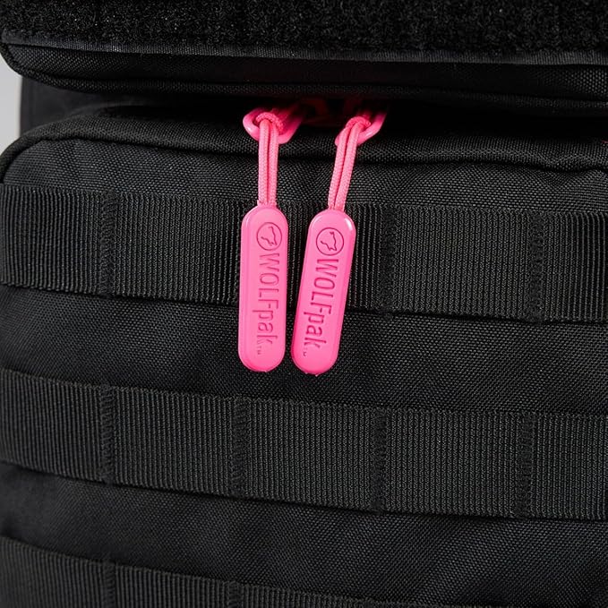WOLFpak 9L Mini Meal Prep Management Backpack (Black Neon Pink) Lunch Box Cooler Travel Insulated Bag Daypack