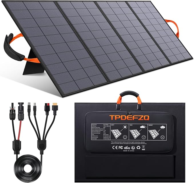 400W Portable Solar Panel for Power Station 36V ETFE Foldable Solar Panel Charger25% High EfficiencyMC4 Output IP68 Waterproof for Outdoor Camping RV
