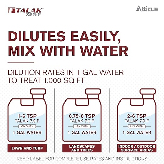 Atticus Talak 7.9 F Bifenthrin Insecticide Concentrate (96 oz) – Indoor and Outdoor Insect Control