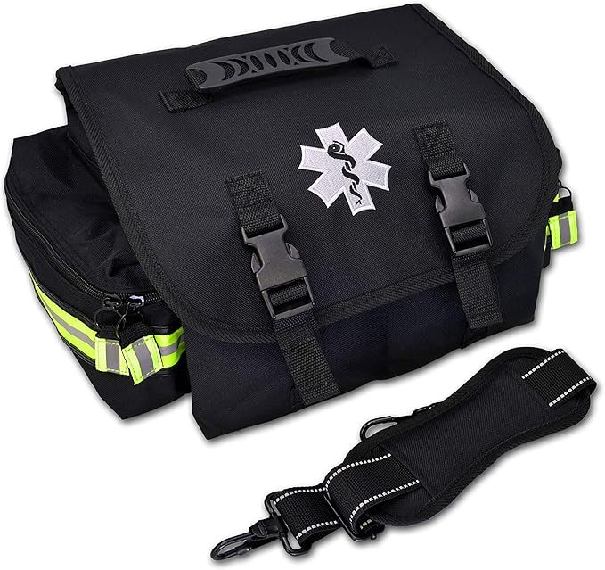Lightning X Customizable Small Medic First Responder EMT Trauma Bag w/Embroidered Name Patch - Black