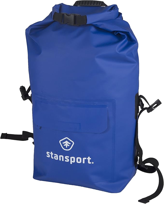 Stansport Waterproof Dry Gear Backpack 30 L (7.93 Gallon) Blue 470