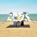 ALAZA Watercolor Bottles Glasses of Red and White Wines Grapes Beach Tent Sun Shelter Portable Canopy Sunshade for Outdoor Camping Picnics Backyard Fun 10x9 ft