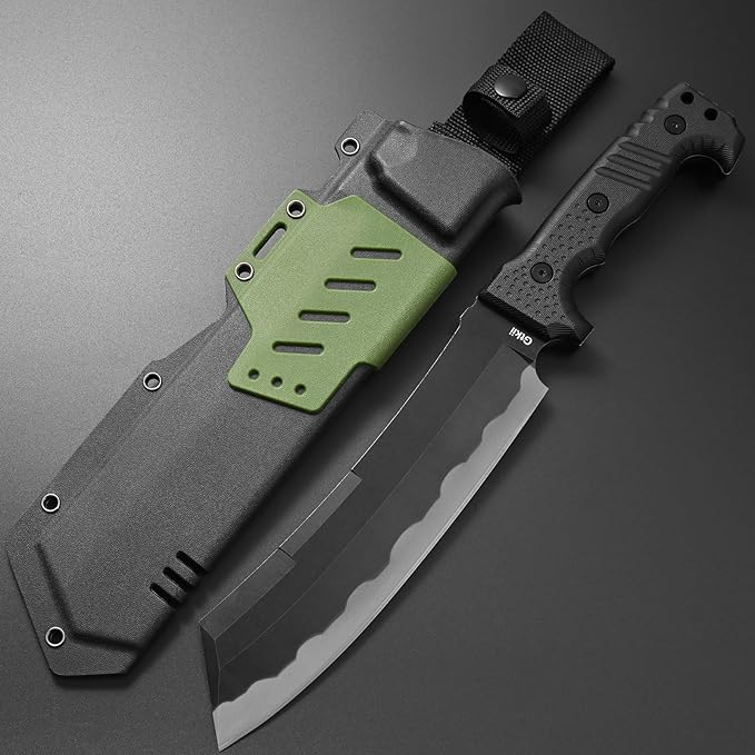 Gtkii GTK10 Fixed Blade Knife DC53 Steel Blade Full Tang Nylon Fiberglass Handle Massive Cool Knifes for Jungle Hunting Camping Bushcraft Adventure