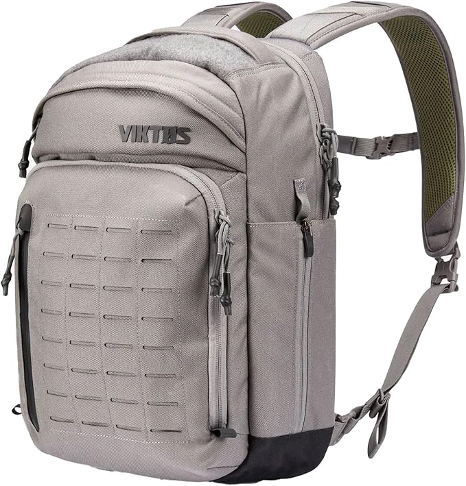 VIKTOS Perimeter 25 Liter Durable Tactical Waterproof Aluminum Reinforcement Sheet Outdoor EDC Backpack with 15 Laptop Compartment Greyman