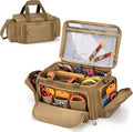 Tactical Tool Bag with Anti-friction Bottom Hand Tool Tote Storage Organizer for Men Small Range Bag for Electricians Carpenters Mechanics and Repairman Khaki