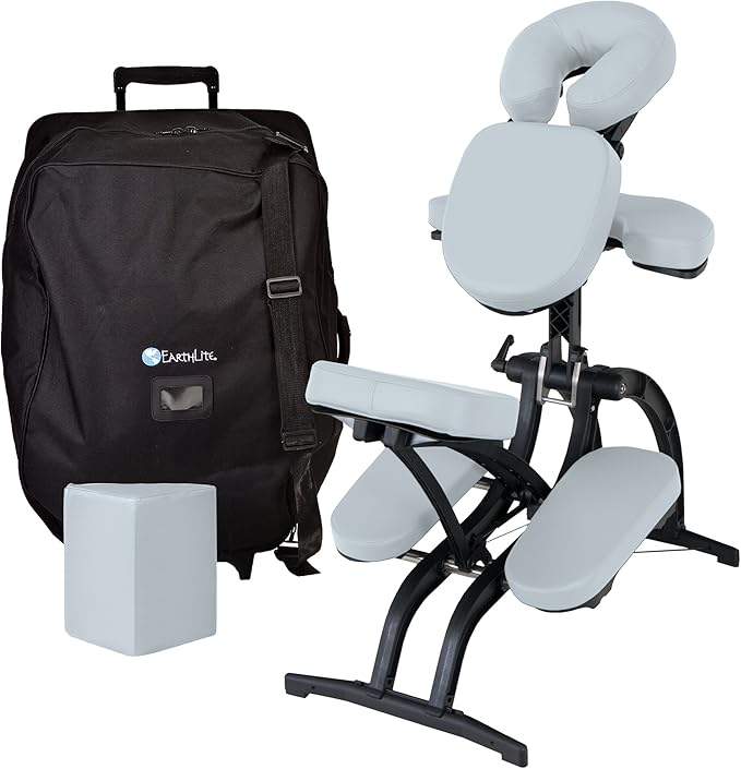 EARTHLITE Portable Massage Chair AVILA II - Premium Folding Spa/Massage/Tattoo Chair incl. Rolling Carry Case