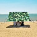 ALAZA Four Leaves Chamrock Leaves St. Patrick's Day Beach Tent Sun Shelter Portable Canopy Sunshade for Outdoor Camping Picnics Backyard Fun 10x9 ft
