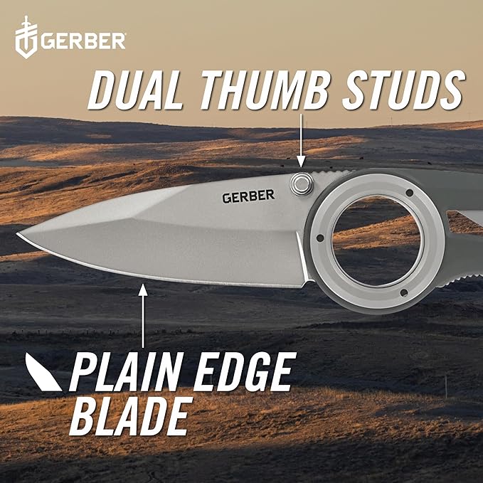 Gerber Gear Remix Folding Pocket Knife 3 Fine Edge Blade Pocket Knife for Survival and Camping Gray