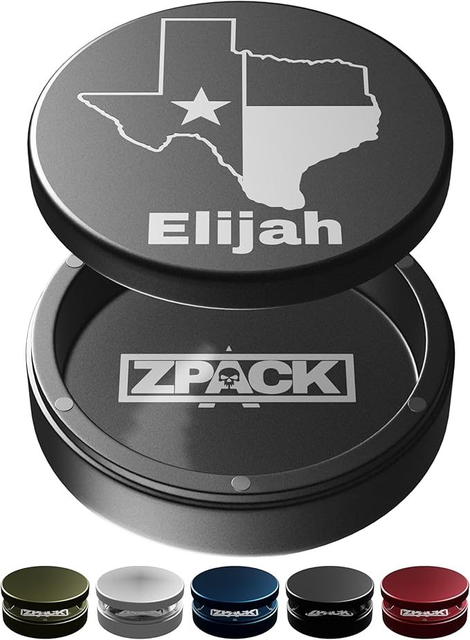 ZPACK Custom Zyn Metal Can Magnetic Gadgets For Men Custom Zyn Can Laser Engraved EDC Tin with Magnetic Closure Personalized Slim Metal Pouch Can Gift For Him - Customizable (Choose Icon)