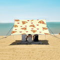 ALAZA Pizza Loves Pattern Beach Tent Sun Shelter Portable Canopy Sunshade for Outdoor Camping Picnics Backyard Fun 10x9 ft